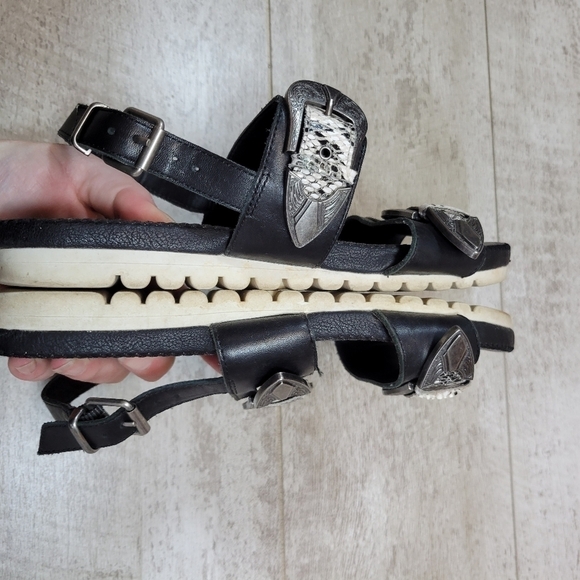 Reba Nallie Snakeskin Open Toe Sandals Size 6.5 - Picture 5 of 8